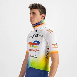 SPORTFUL Komin kolarski - TOTAL ENERGIES 2022 - pomarańczowy/biały/niebieski/żółty