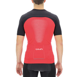 UYN Koszulka kolarska z krótkim rękawem - BIKING GRANFONDO - czarny/czerwony