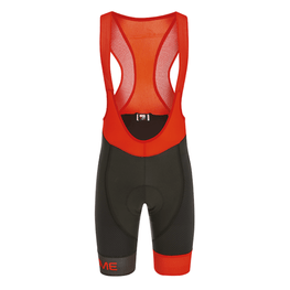 Krótkie spodnie kolarskie z szelkami - LEGEND - czarny/czerwony