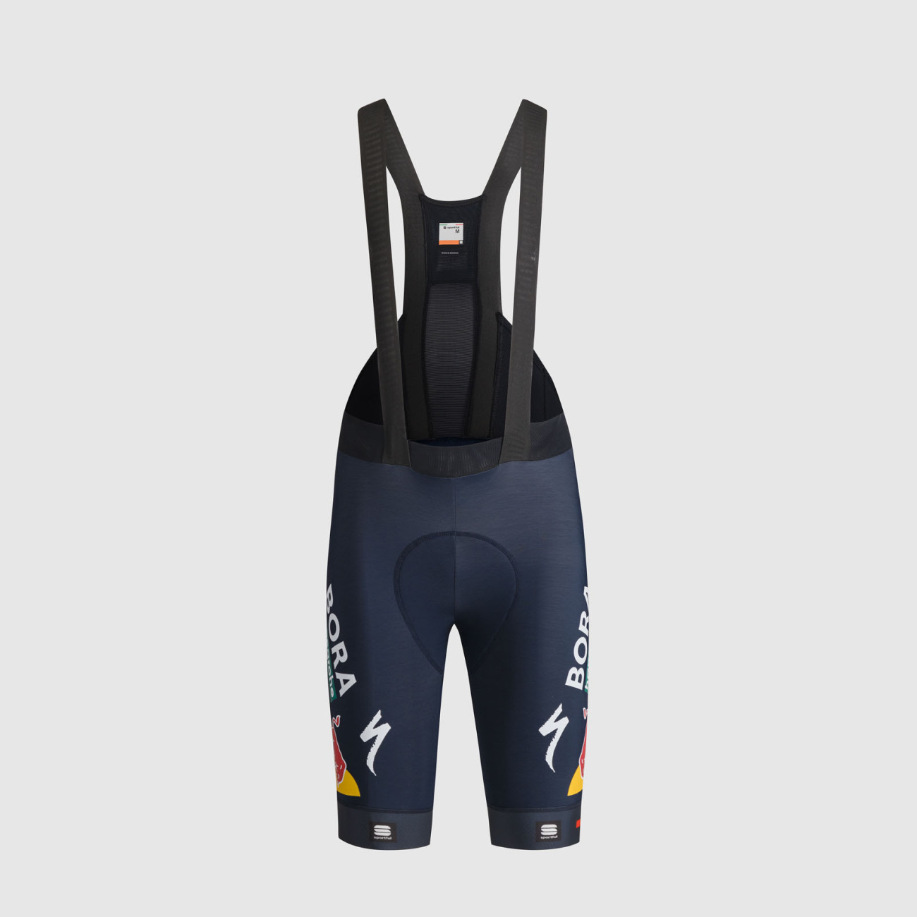 SPORTFUL Krótkie spodnie kolarskie z szelkami - REDBULL BORA HANSGROHE FIANDRE NORAIN - niebieski